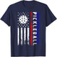 Pickleball Lovers 4th of July American Flag Pickle Ball USA T-Shirt - T-Shirt | Navy