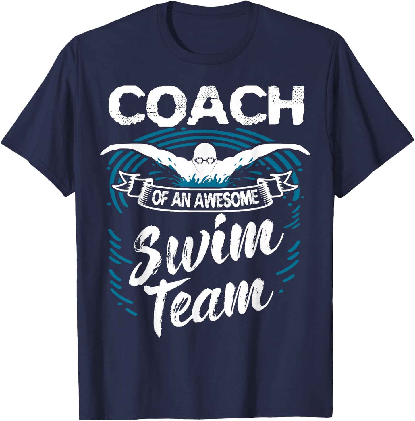 Swim Coach Professional Instructor Swimming Lesson Sport T-Shirt - T-Shirt | Navy