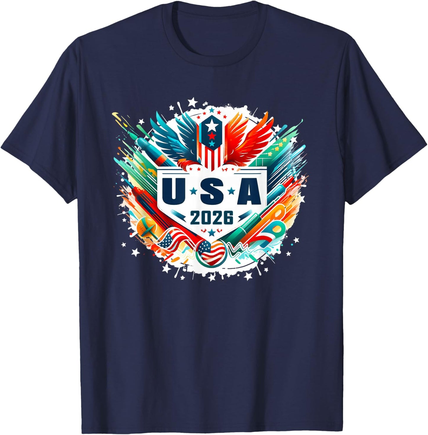 USA 2026 Go United States Sport USA Team 2026 USA T-Shirt - T-Shirt | Navy