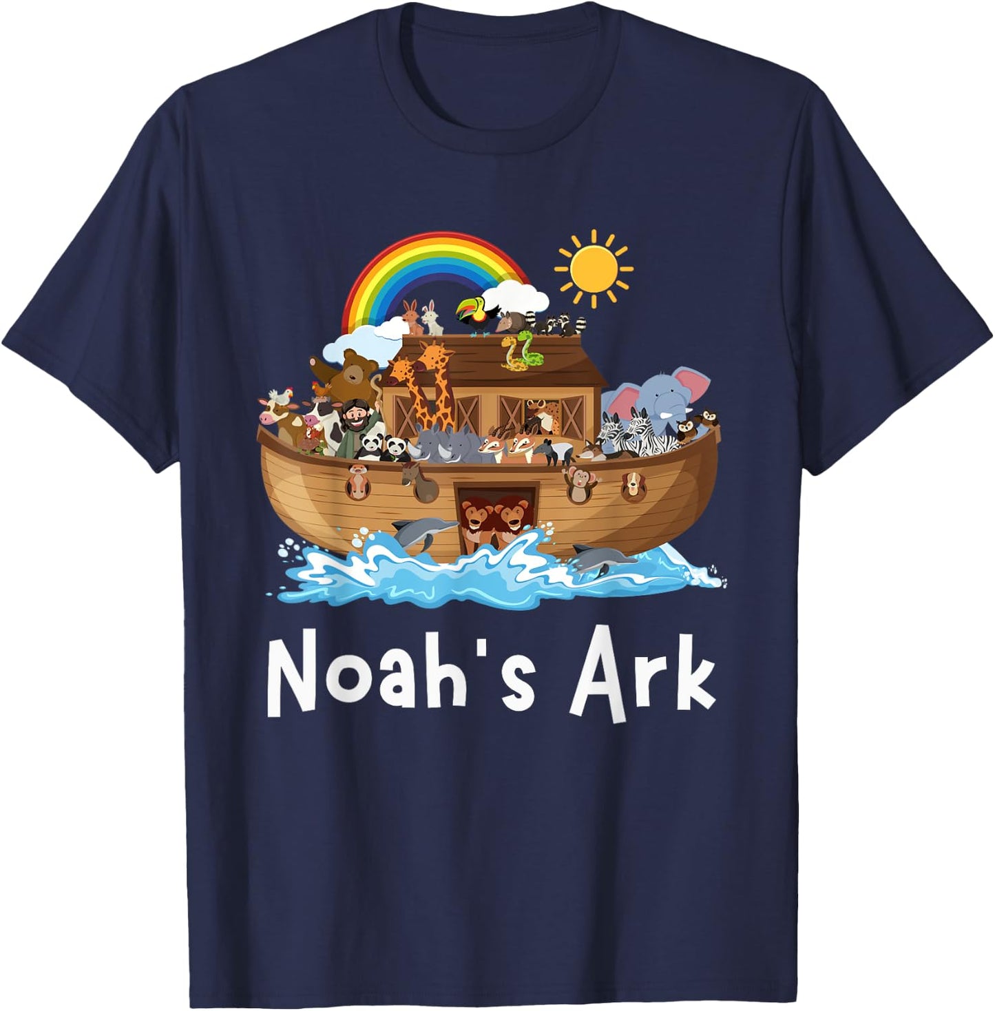 Girls Christian Faith Noah's Ark Sunday School Boy Student T-Shirt - T-Shirt | Navy