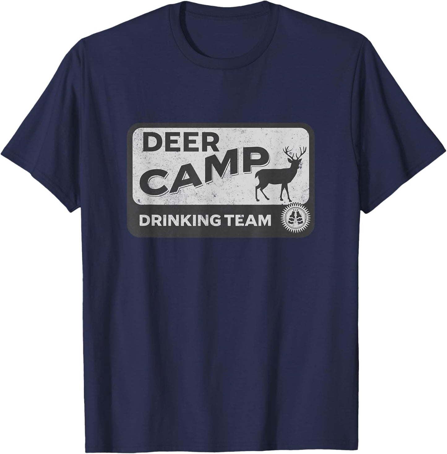 Deer Camp Drinking Team - Funny Hunting T-Shirt - T-Shirt | Navy