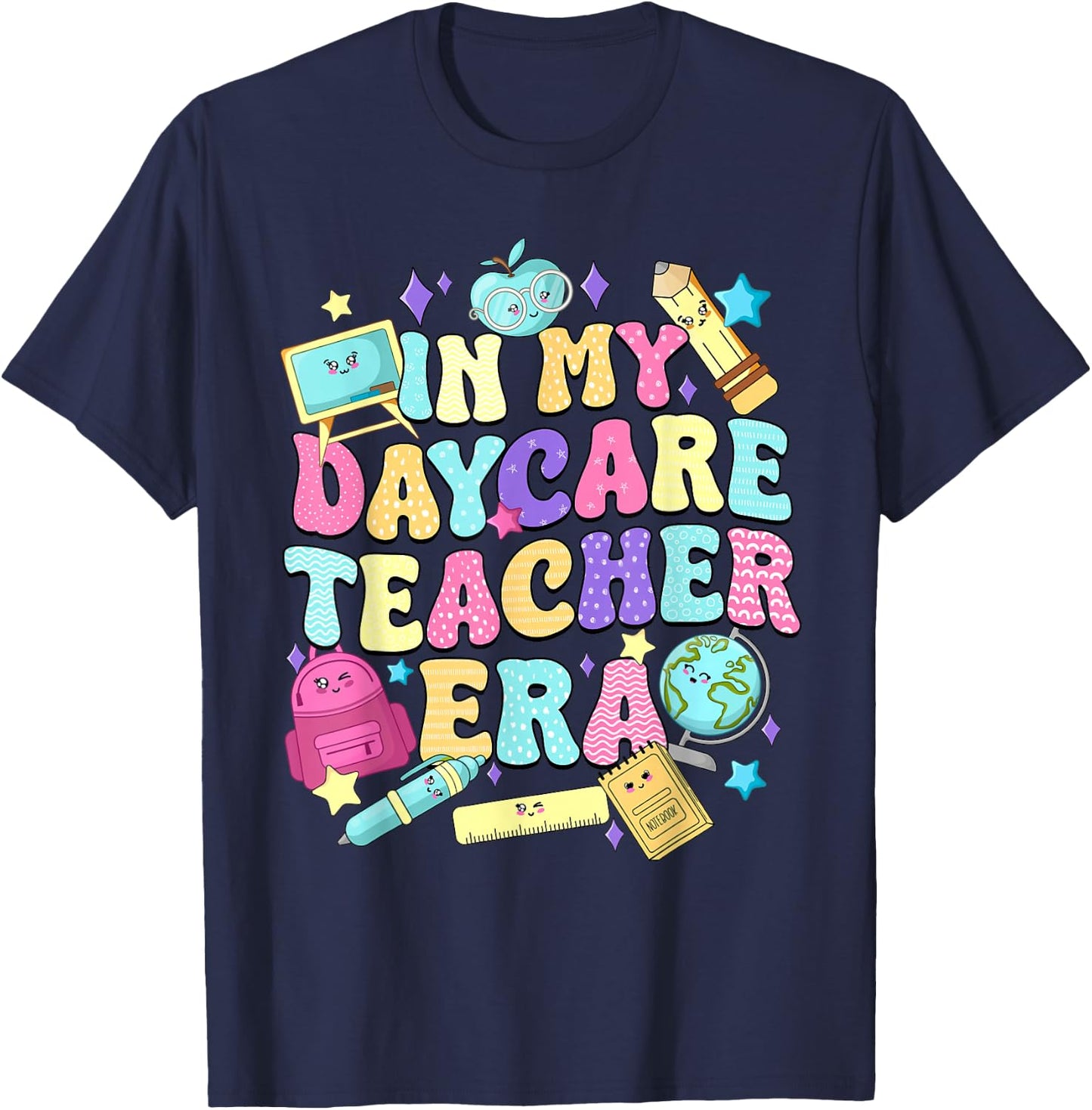 in My Daycare Teacher Era Daycare Provider Kids T-Shirt - T-Shirt | Navy