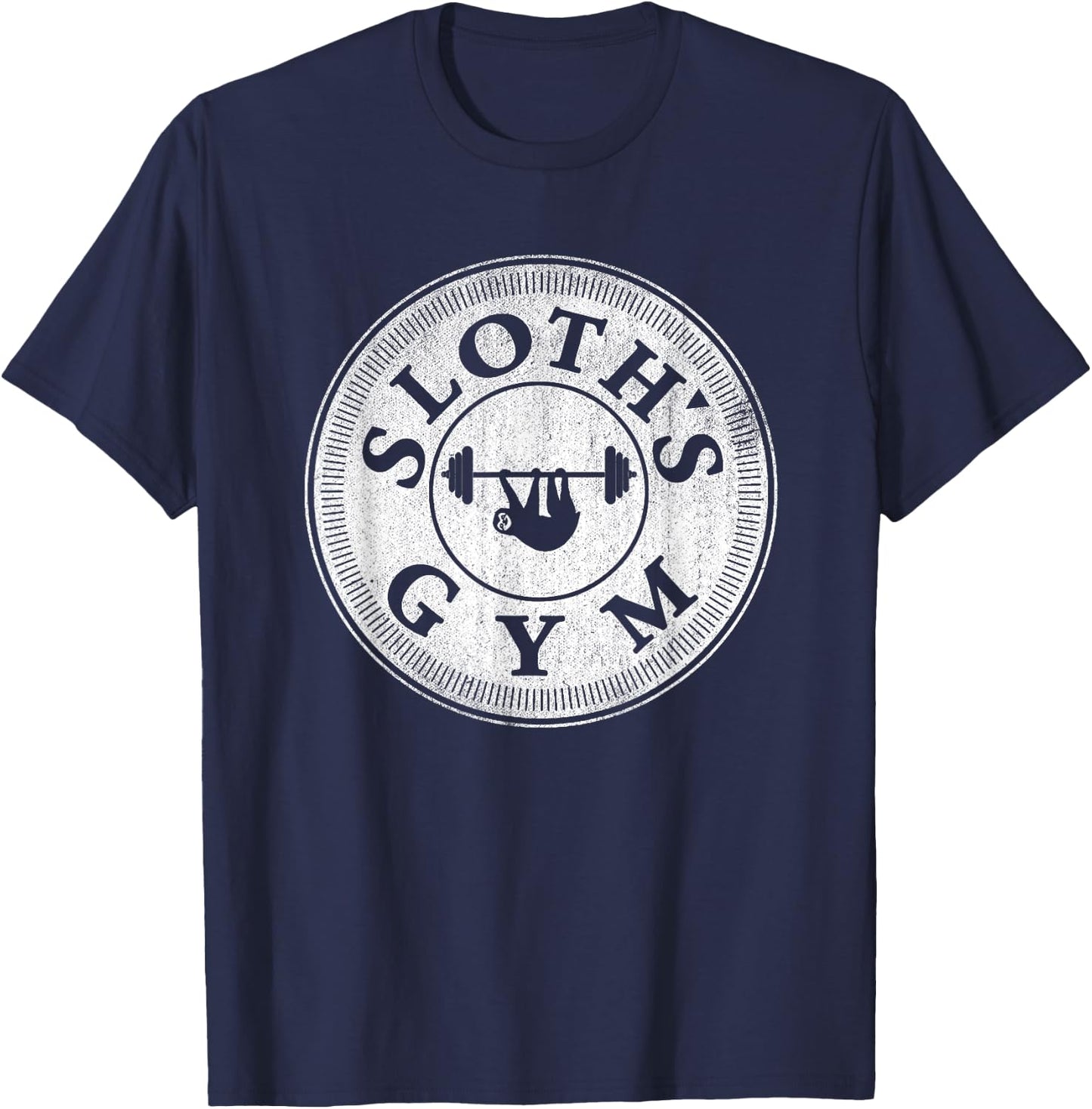 Awesome Vintage Sloths Gym Parody & T-Shirt - T-Shirt | Navy