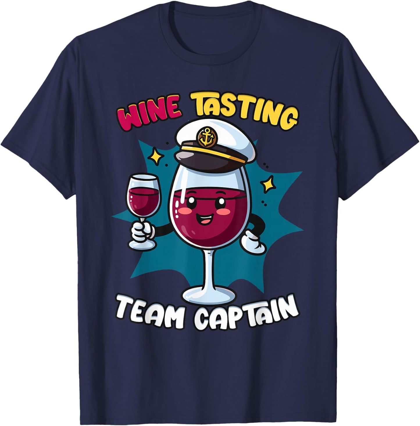 Wine Tasting Team Captain T-Shirt - T-Shirt | Navy
