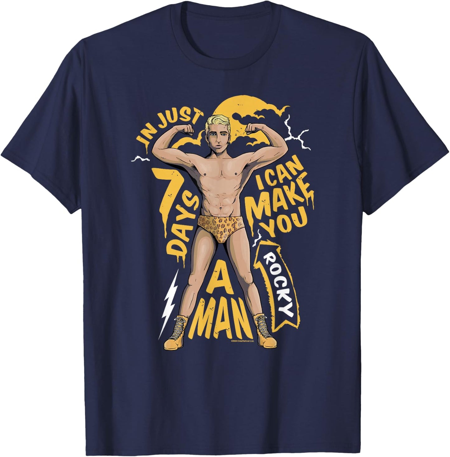 Rocky Horror Show Rocky I can Make You A Man T-Shirt - T-Shirt | Navy