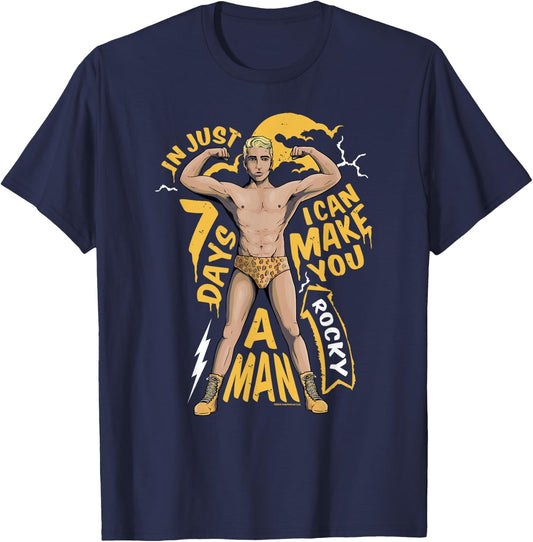 Rocky Horror Show Rocky I can Make You A Man T-Shirt - T-Shirt | Navy