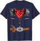 Western Sheriff Cowboy Vest Halloween Costume T-Shirt - T-Shirt | Navy