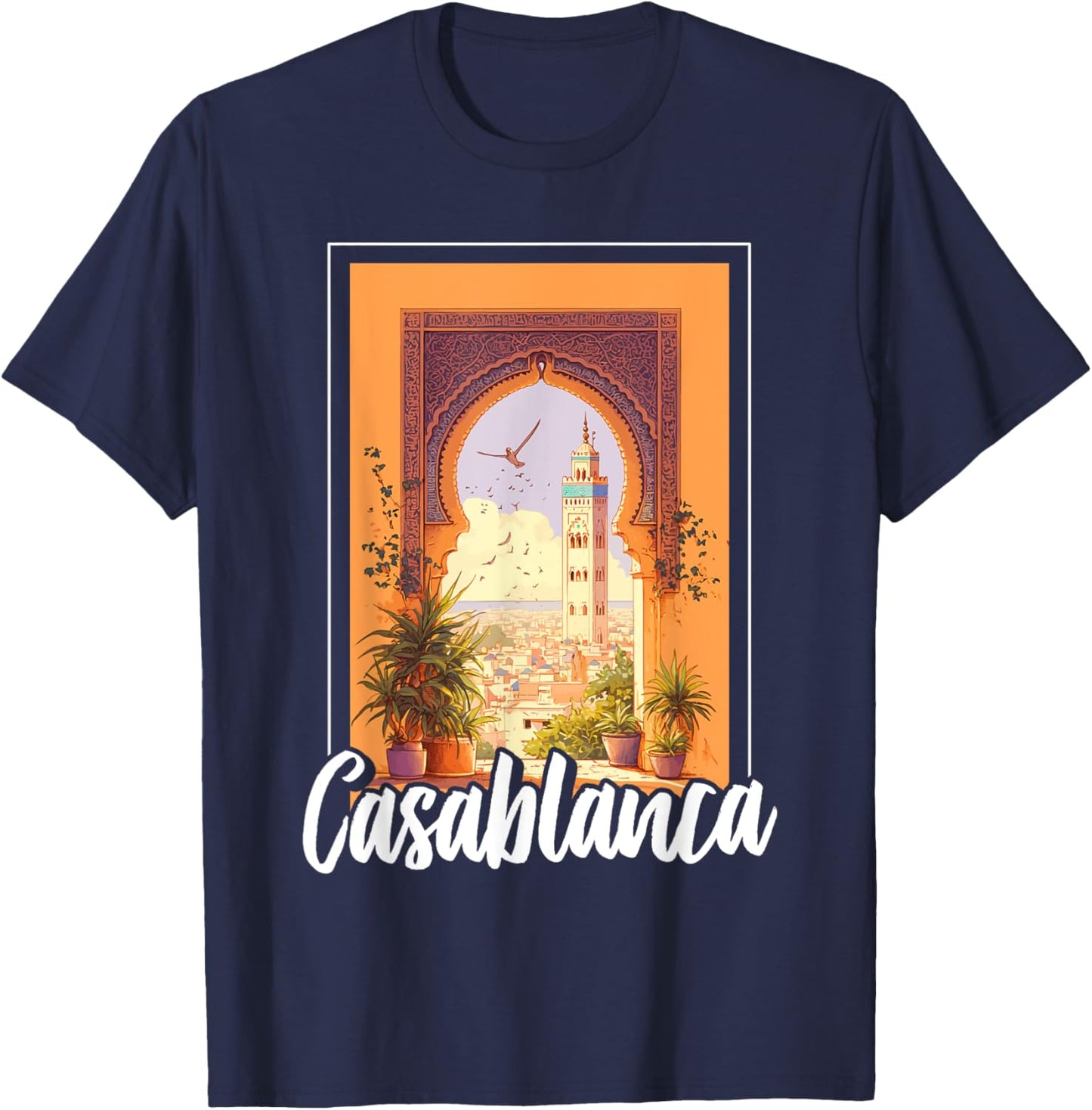 Casablanca Travel Vacation Souvenir T-Shirt - T-Shirt | Navy