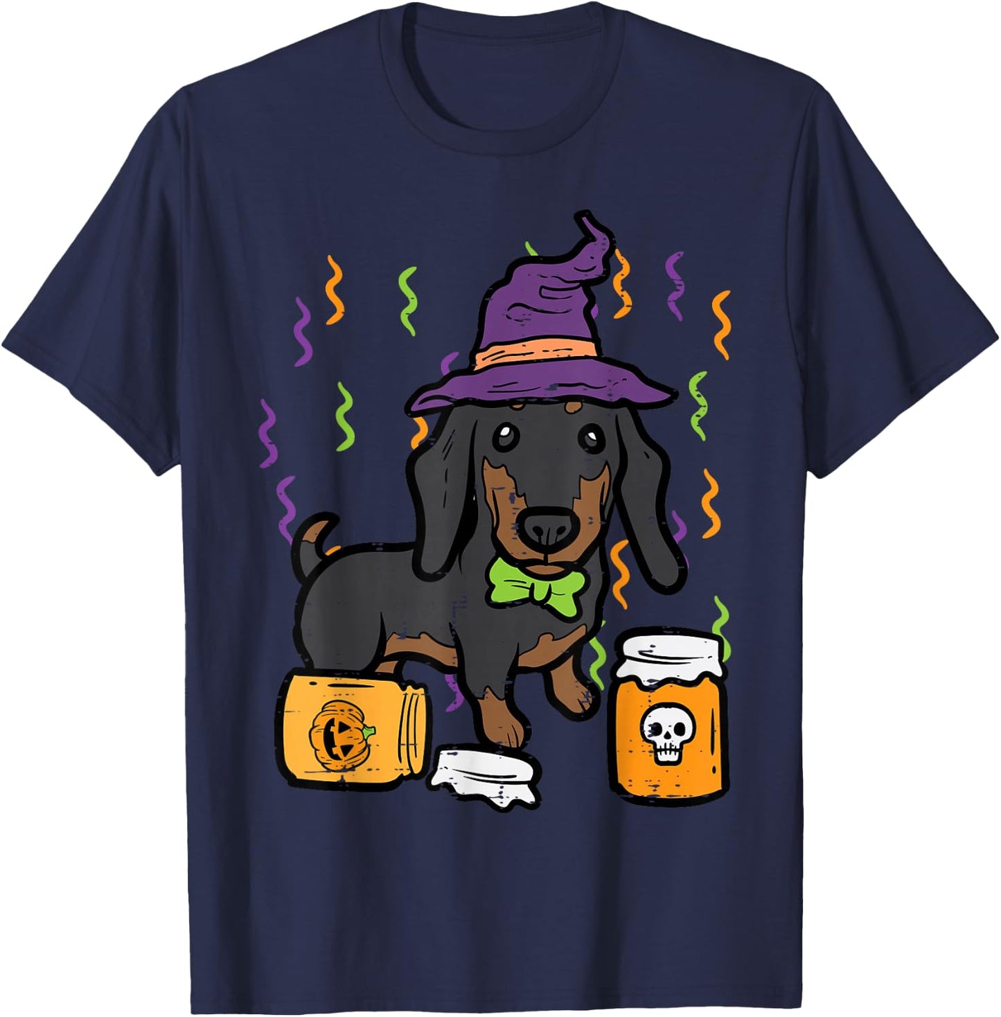 Halloween Dachshund Dog Wiener Doxie Costume Women Kids Men T-Shirt - T-Shirt | Navy