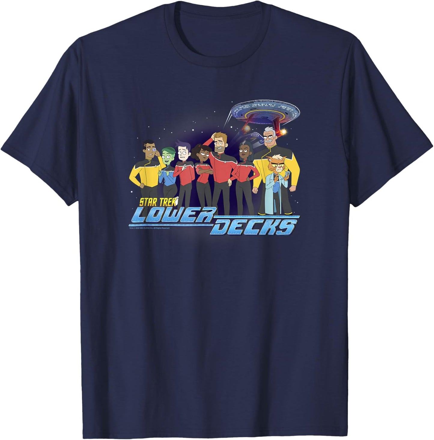 Star Trek: Lower Decks Crew Lineup Poster T-Shirt - T-Shirt | Navy