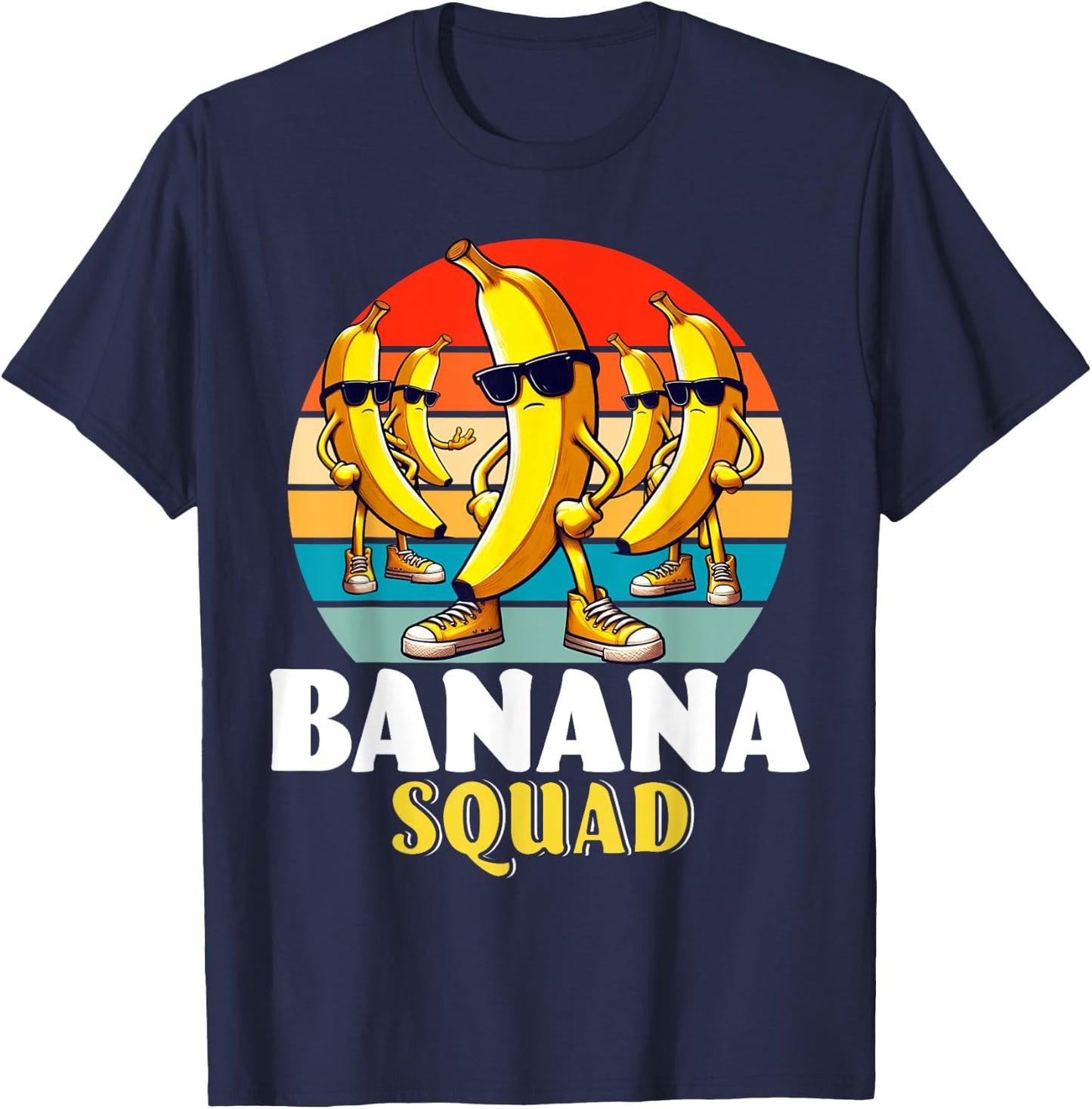 Bananas Shirt Men Women Cute Banana Gifts Funny Banana Squad T-Shirt - T-Shirt | Navy
