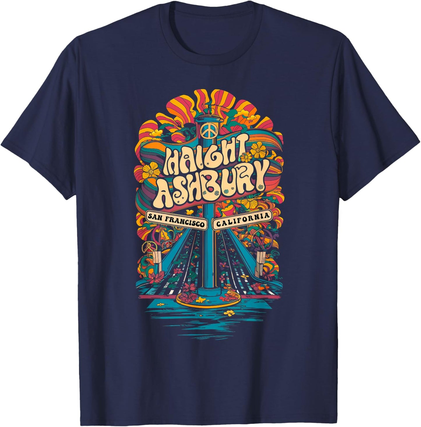 Haight-Ashbury Summer of Love T-Shirt - T-Shirt | Navy