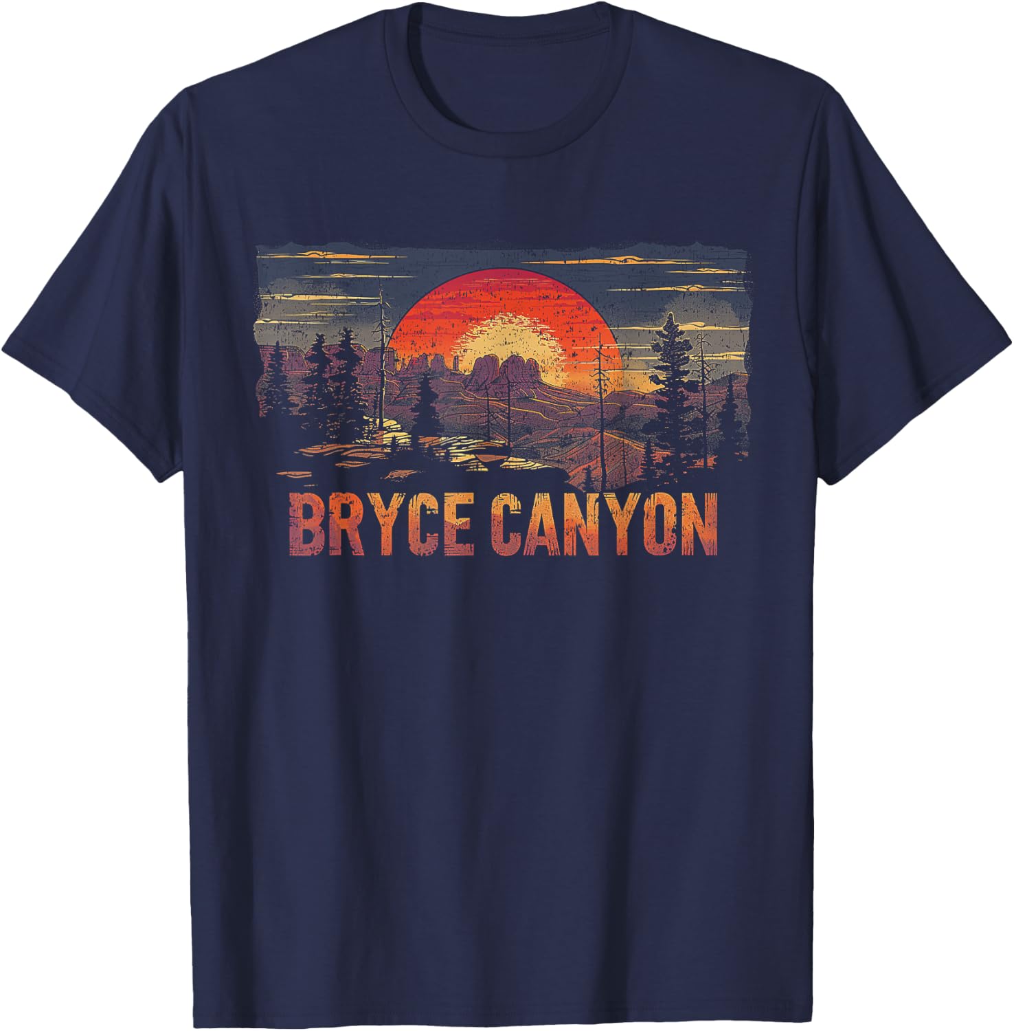 Bryce Canyon - US National Park Vintage Men Women Kids Utah T-Shirt - T-Shirt | Navy