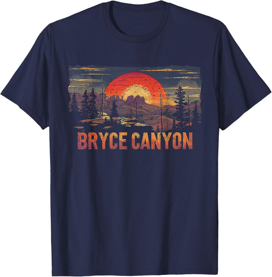 Bryce Canyon - US National Park Vintage Men Women Kids Utah T-Shirt - T-Shirt | Navy