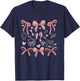 Women Radiology Coquette Bows XRay Tech Graduation MRI Tech T-Shirt - T-Shirt | Navy