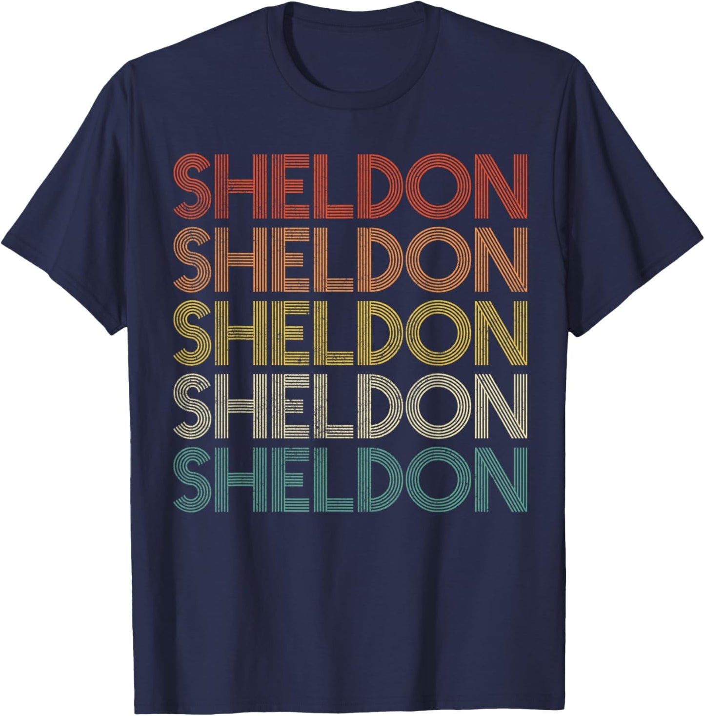 Sheldon Vintage Retro T-Shirt - T-Shirt | Navy