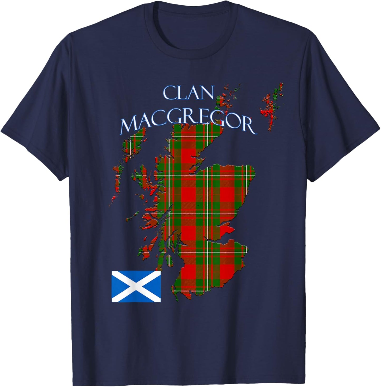 MacGregor Scottish Clan Tartan Scotland T-Shirt - T-Shirt | Navy
