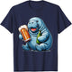 Manatee Drinking Beer Oktoberfest Holiday German Funny Party T-Shirt - T-Shirt | Navy