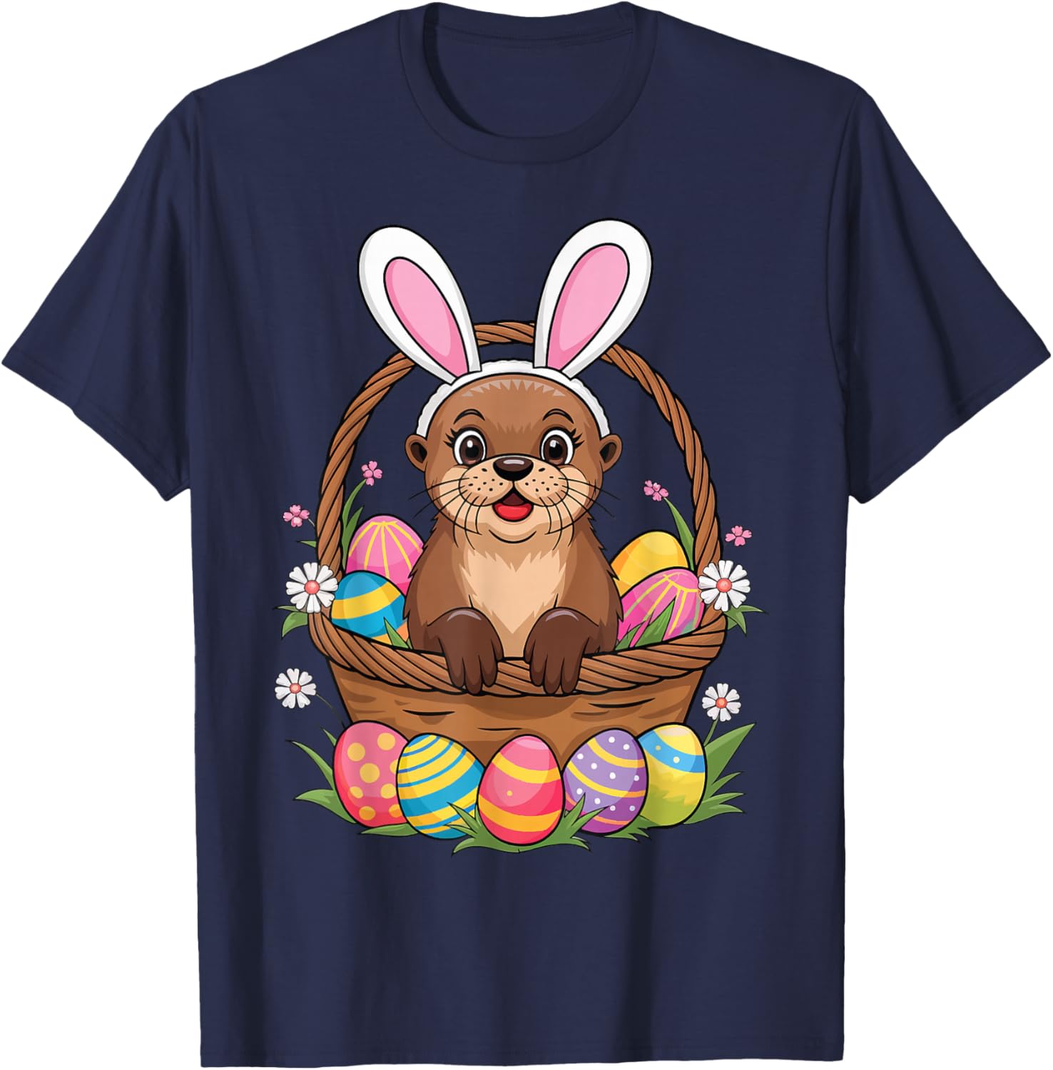 Easter Otter T-Shirt - T-Shirt | Navy
