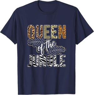 Queen Of The Jungle Queen Jungle Safari Wildlife Queen T-Shirt - T-Shirt | Navy
