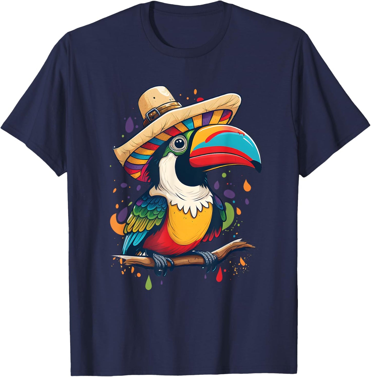 Cinco de Mayo Boys Mexican Sombrero Tucan T-Shirt - T-Shirt | Navy