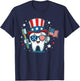 Dentist Dental Patriotic 4th of July USA American Women Kids T-Shirt - T-Shirt | Navy