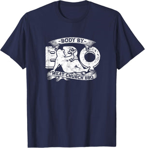Body By BBQ Meat Church BBQ T-Shirt - T-Shirt | Navy