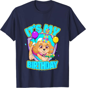 PAW Patrol Birthday It's My Birthday Cute Skye Logo T-Shirt - T-Shirt | Navy