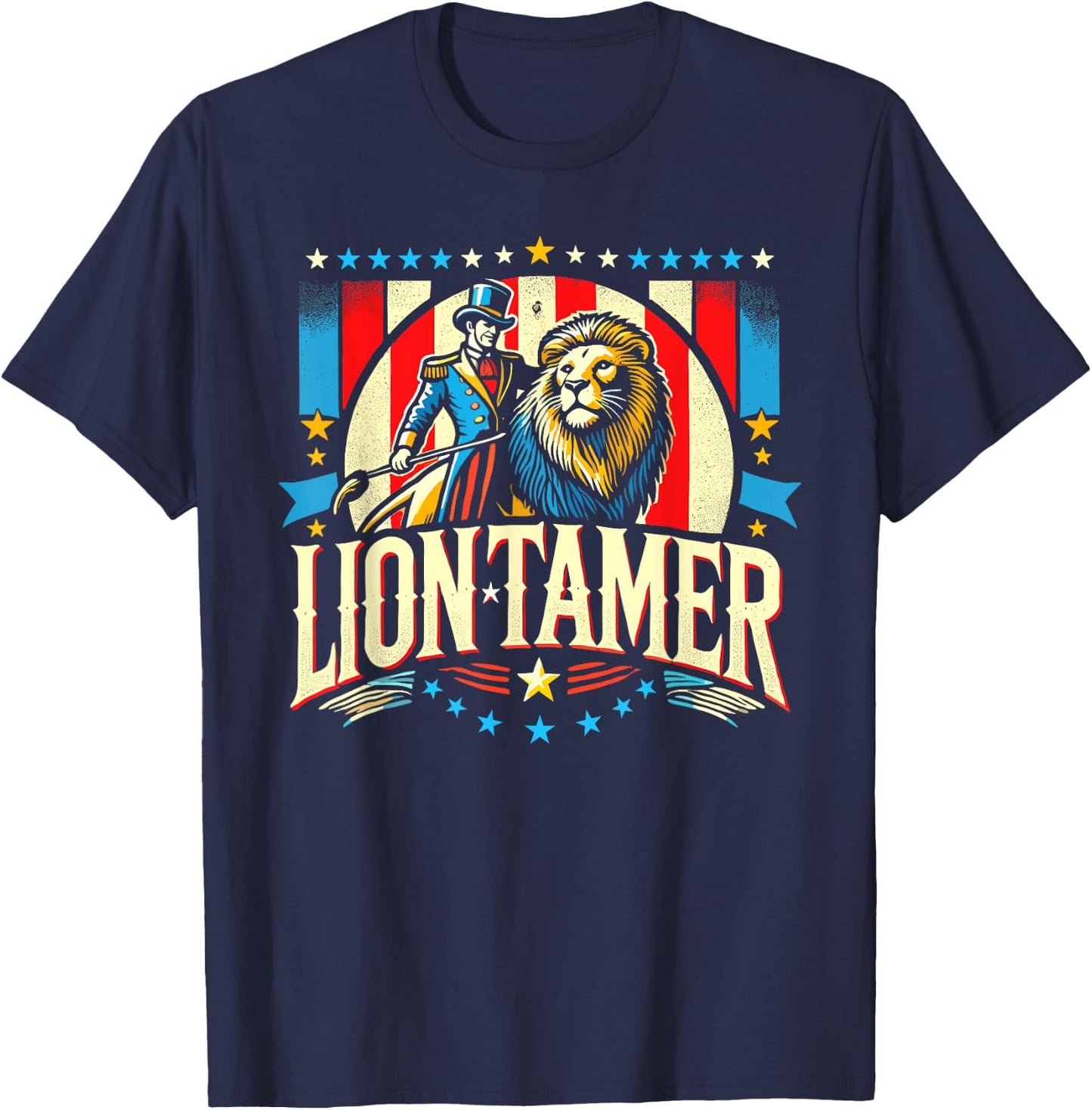 Lion Tamer Shirt Men Women Costume Ringmaster Costume T-Shirt - T-Shirt | Navy
