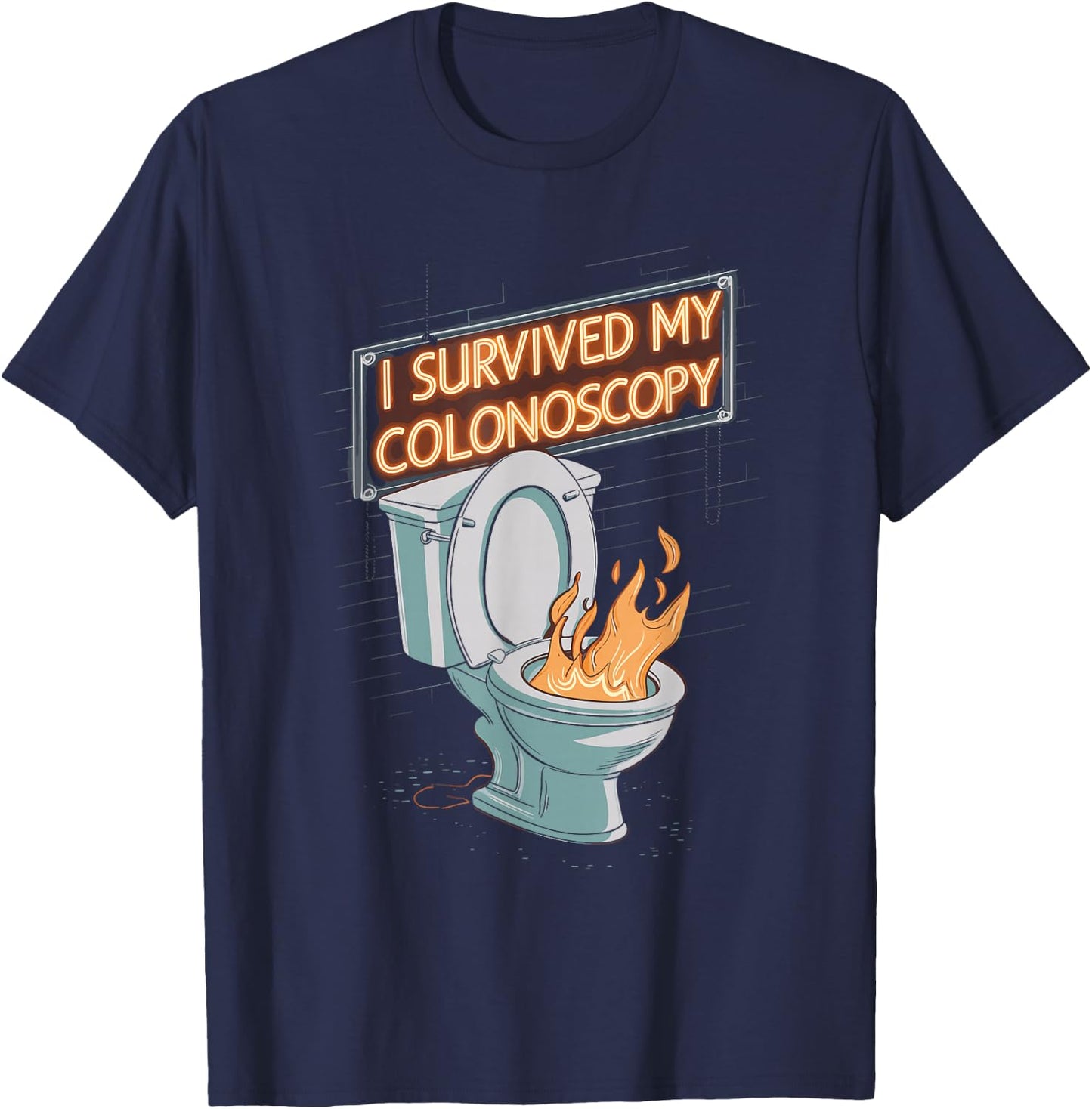 I Survived My Colonoscopy Gastroenterology T-Shirt - T-Shirt | Navy