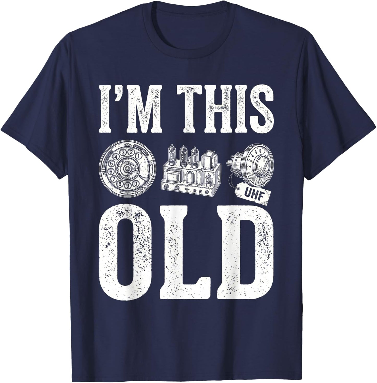I'm This Old Classic Car Distributor Drum Brake Choke T-Shirt - T-Shirt | Navy