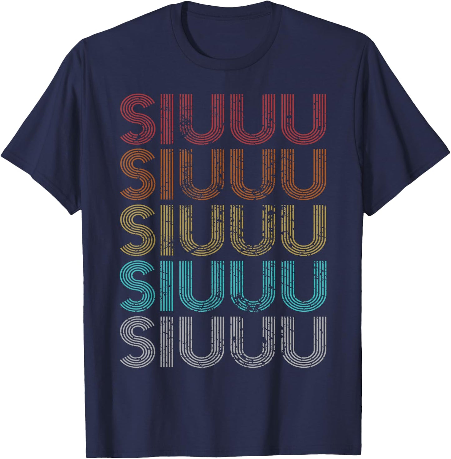 Retro Vintage Siuuu T-Shirt - T-Shirt | Navy