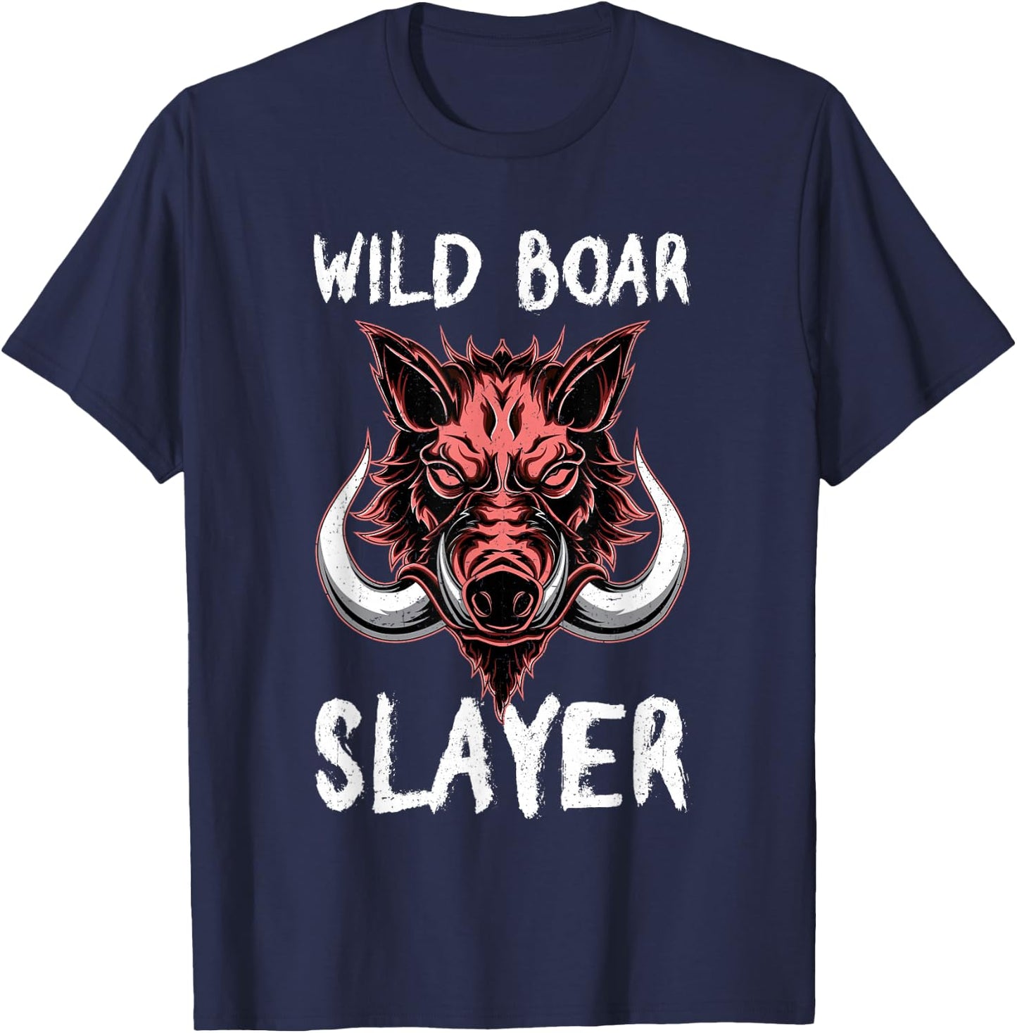 Wild Boar Slayer Funny Hog Hunting T-Shirt - T-Shirt | Navy