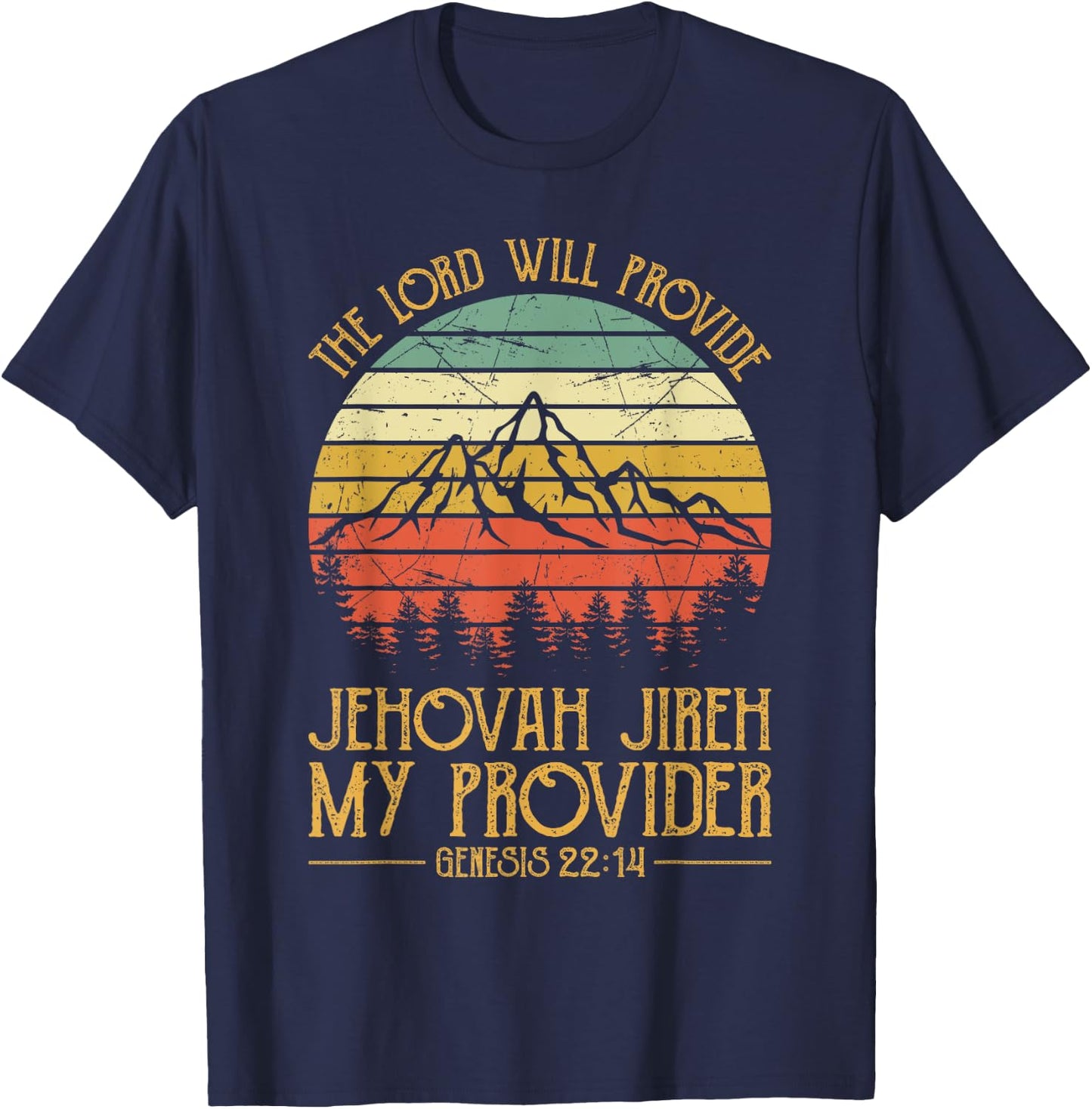 Jehovah Jireh My Provider Kids Christian T-Shirt - T-Shirt | Navy