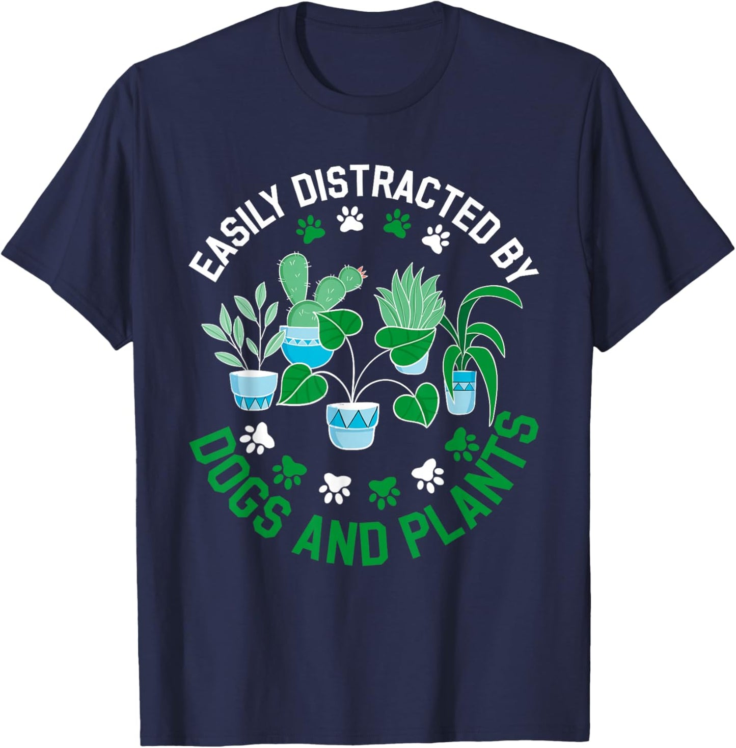 Plants and Dogs Shirt Dogs Plant T-Shirt - T-Shirt | Navy