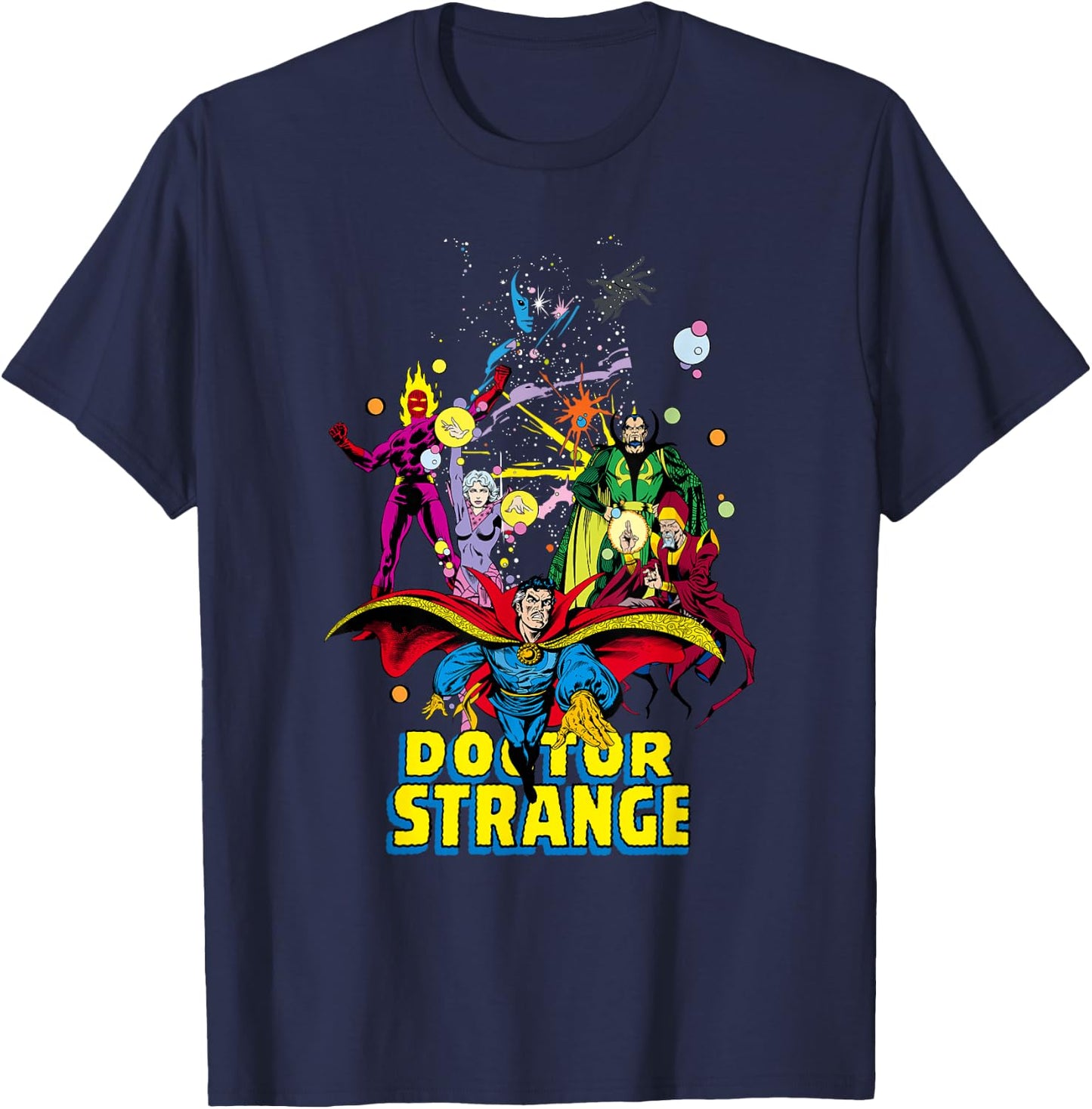 Marvel Comics Retro Doctor Strange Vintage Sorcerer T-Shirt - T-Shirt | Navy