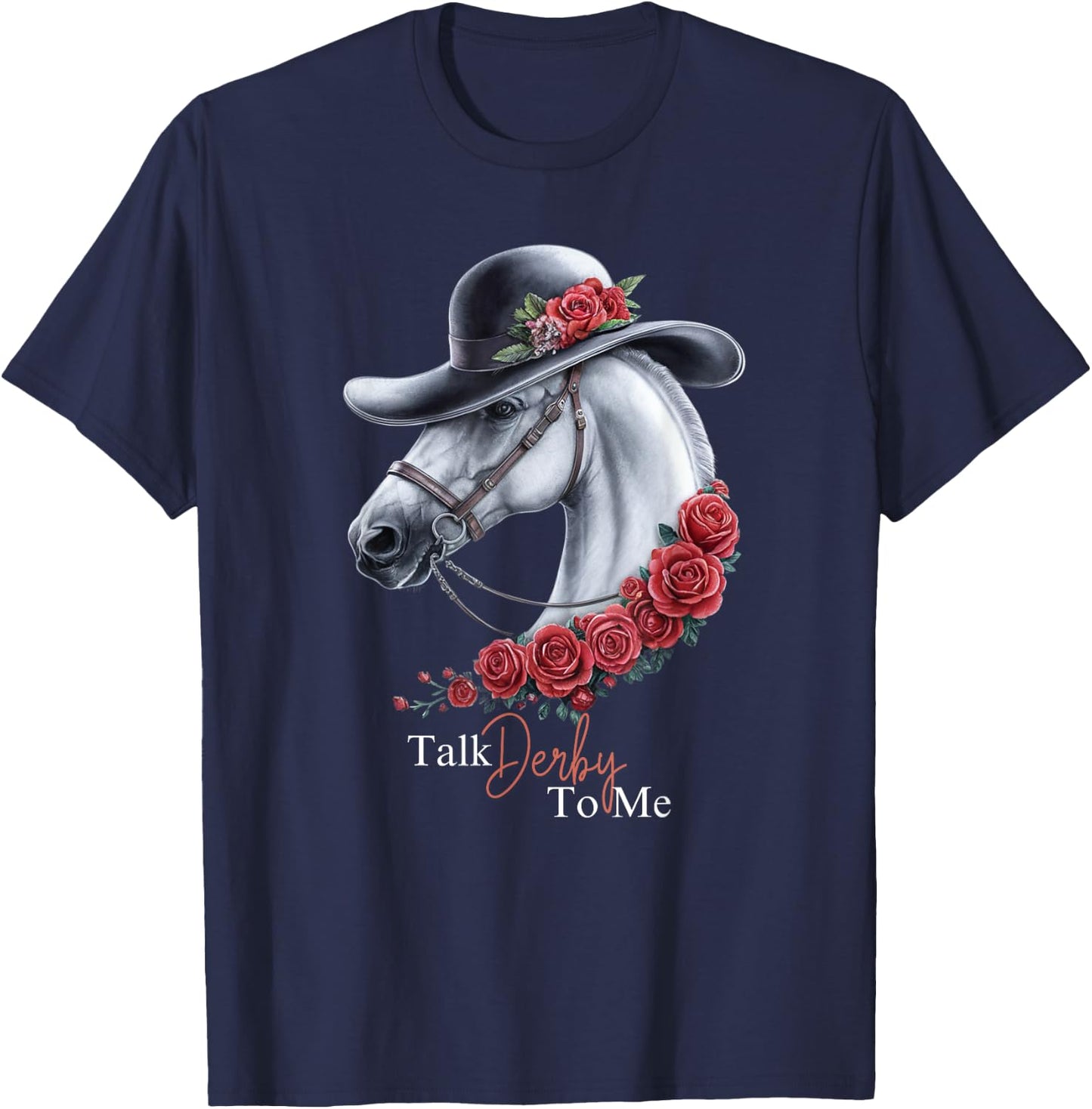 Talk Derby To Me - Horse Racing Lover Derby Day T-Shirt - T-Shirt | Navy