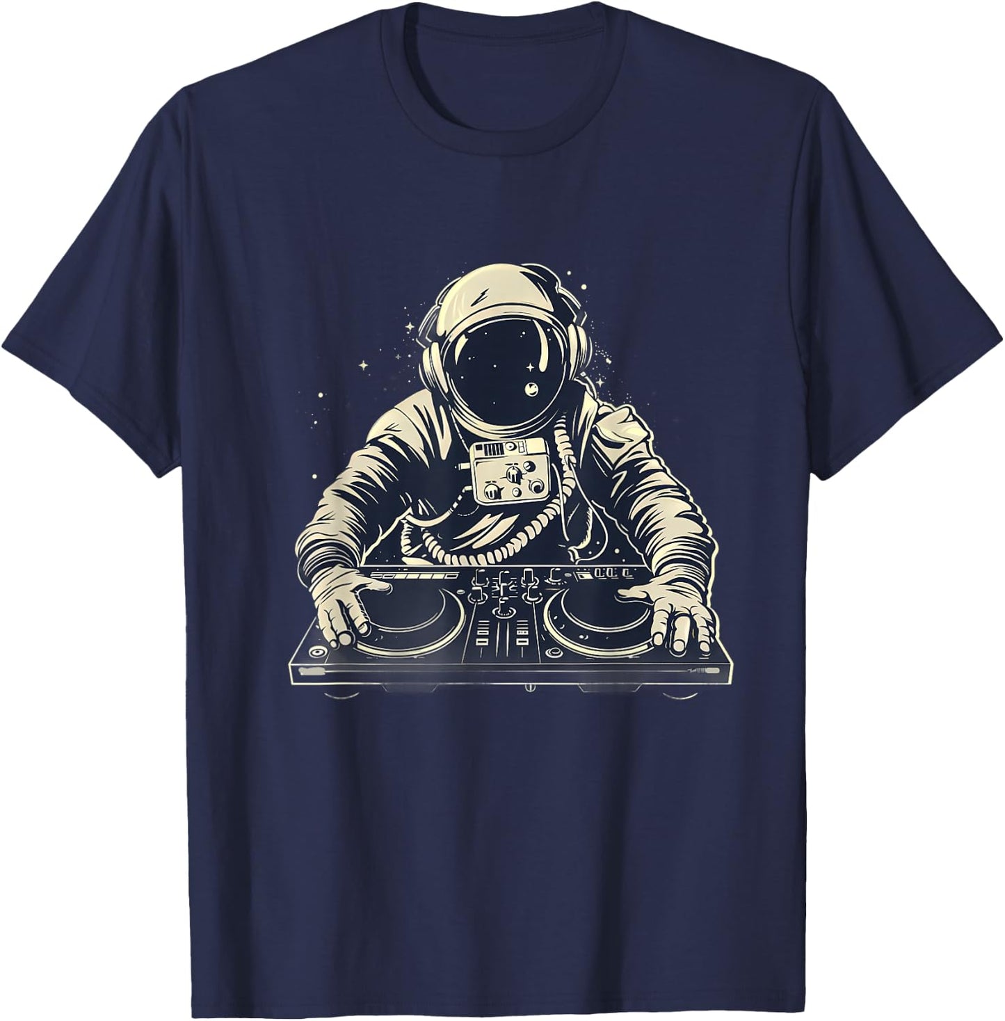 Astronaut DJ Dance Music House Techno Turntable DJ Astronaut T-Shirt - T-Shirt | Navy