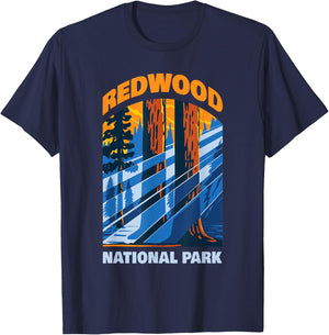 Redwood US National Park California Gift T-Shirt - T-Shirt | Navy