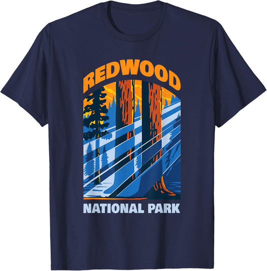 Redwood US National Park California Gift T-Shirt - T-Shirt | Navy