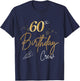 60th Birthday Crew 60th Bday Party Squad Friends Crown Funny T-Shirt - T-Shirt | Navy