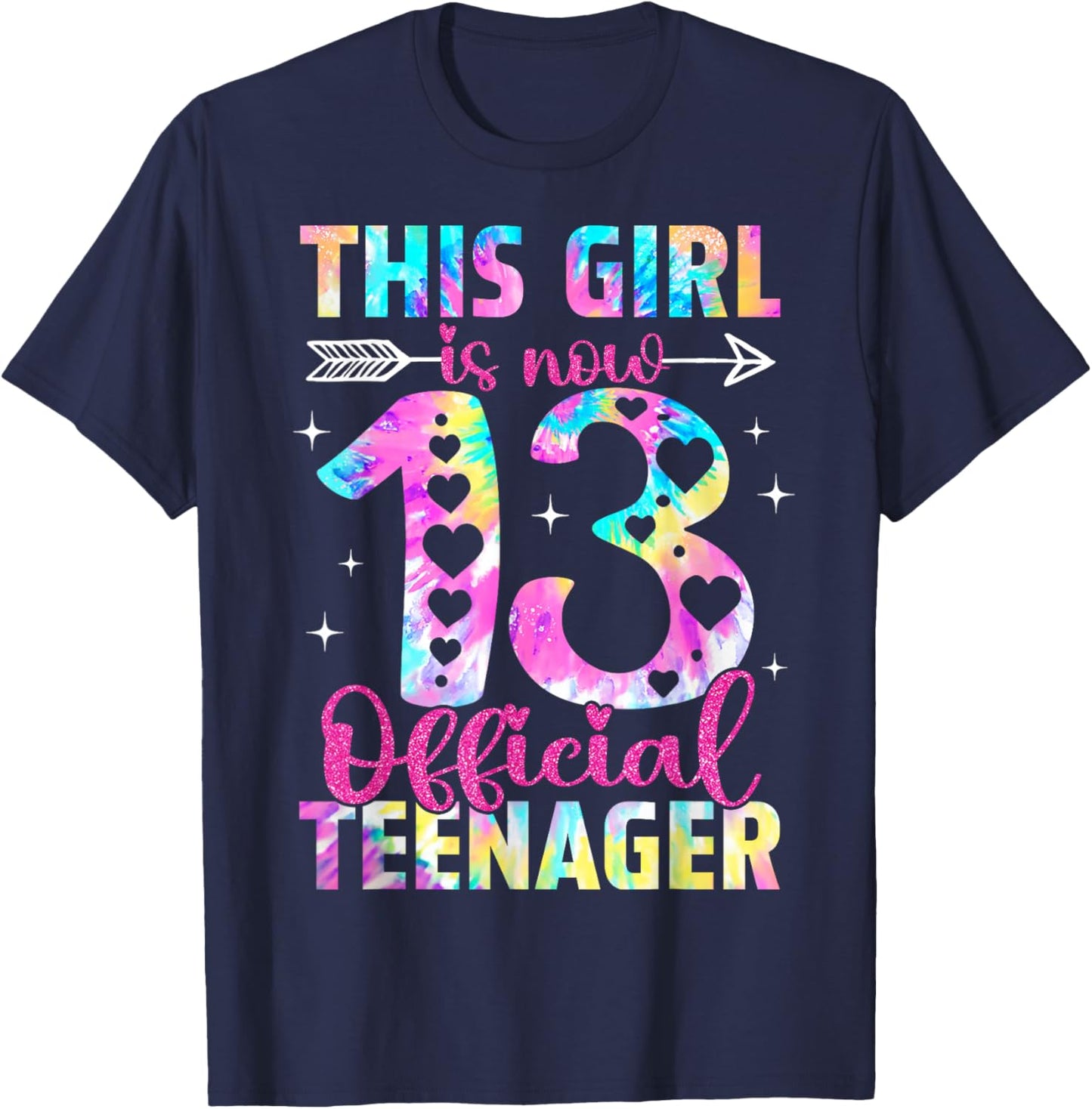 This Girl is Now 13th Birthday 13 Year Old Official Teenager T-Shirt - T-Shirt | Navy