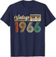 60 Years Old Vintage 1966 Cassette Tape 60th Birthday Retro T-Shirt - T-Shirt | Navy