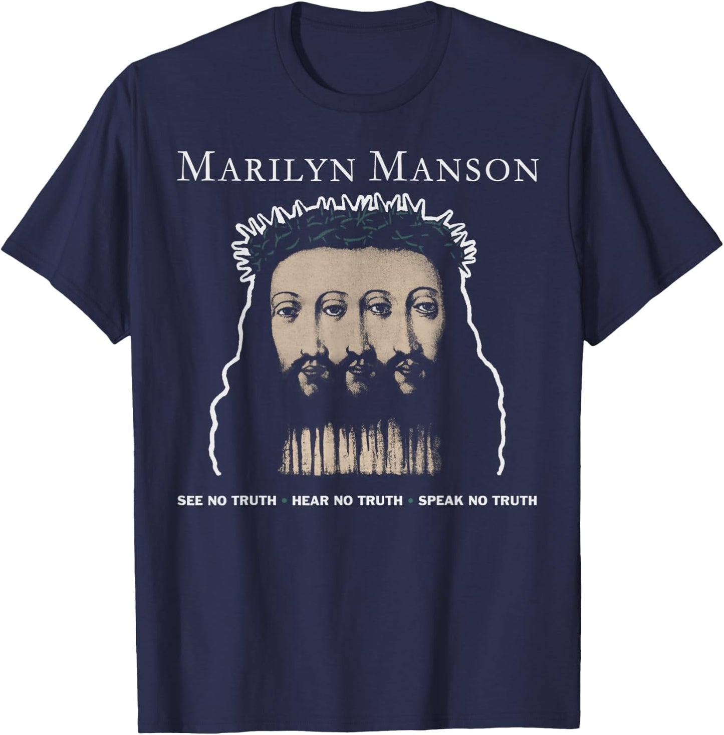 Marilyn Manson – Tripple Jesus T-Shirt - T-Shirt | Navy