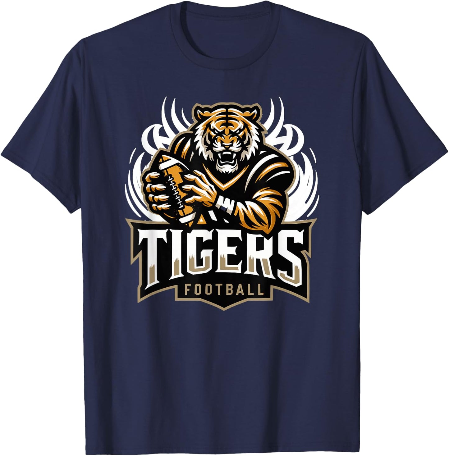 Trinity Love Clothing Co. Broken Arrow Tiger Football T-Shirt - T-Shirt | Navy
