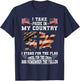 I Take Pride In My Country I Stand For The Flag Kneel USA T-Shirt - T-Shirt | Navy