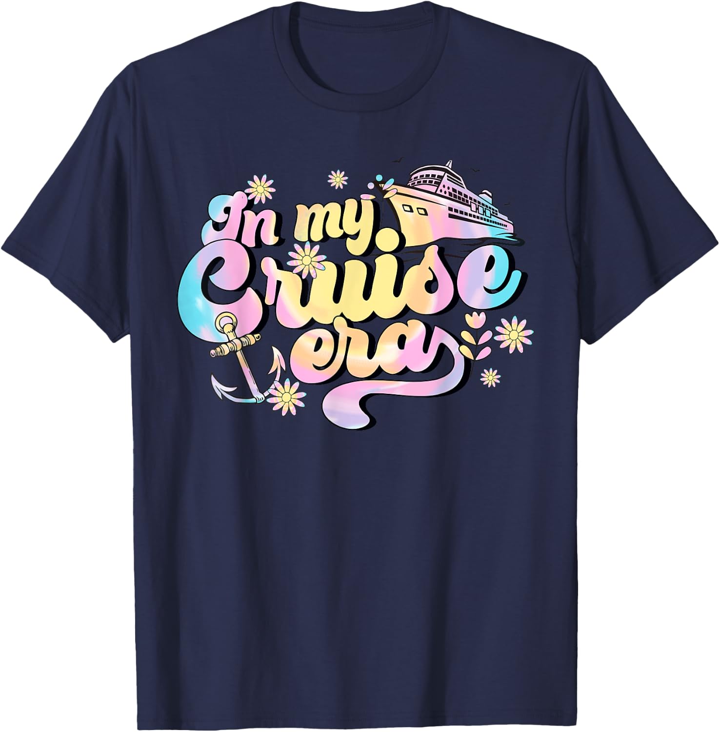 In My Cruise Era Summer Trip Family Crew Funny Cruise Lover Men Women T-Shirt - T-Shirt | Navy