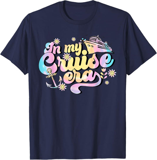 In My Cruise Era Summer Trip Family Crew Funny Cruise Lover Men Women T-Shirt - T-Shirt | Navy
