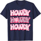 Disco Howdy Western Rodeo Girl Country Pink Cowgirl Leopard T-Shirt - T-Shirt | Navy