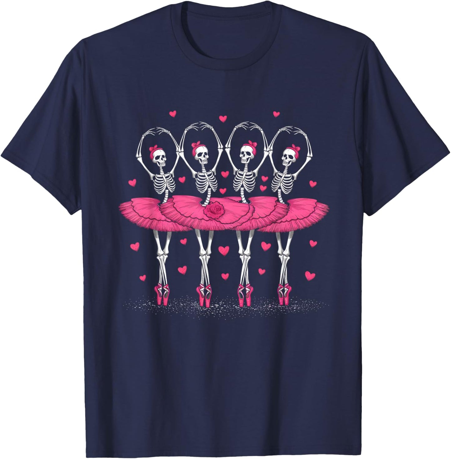 Spooky Ballerina Skeleton Dance Funny Halloween Ballet T-Shirt - T-Shirt | Navy